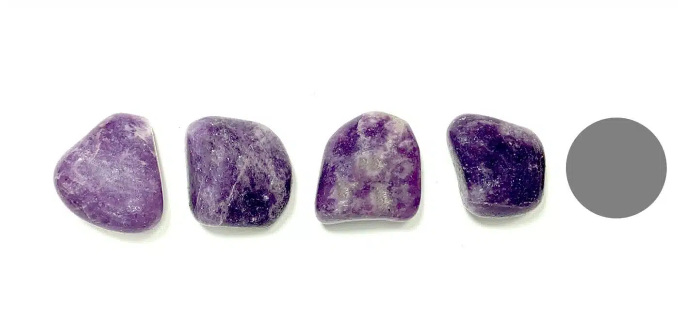 Kraftstein Lepidolit - Trommelstein Glücksstein Handstein Handschmeichler