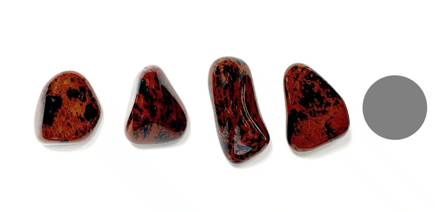 Kraftstein Mahagoni-Obsidian - Trommelstein Glücksstein Handstein Handschmeichler