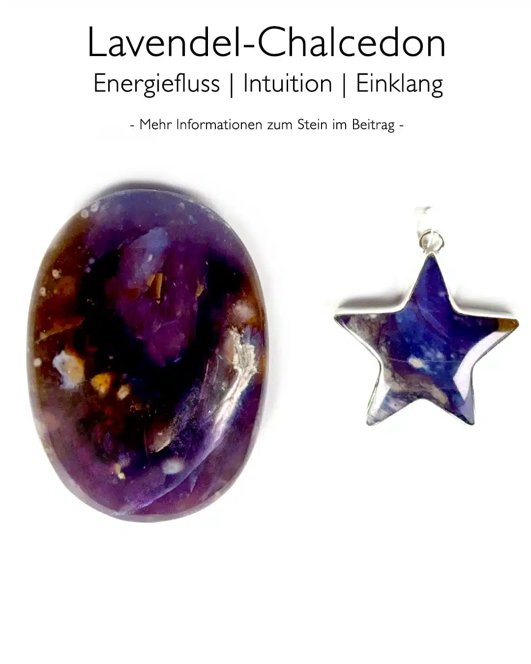 Lavendel-Chalcedon Ketten-Anhänger