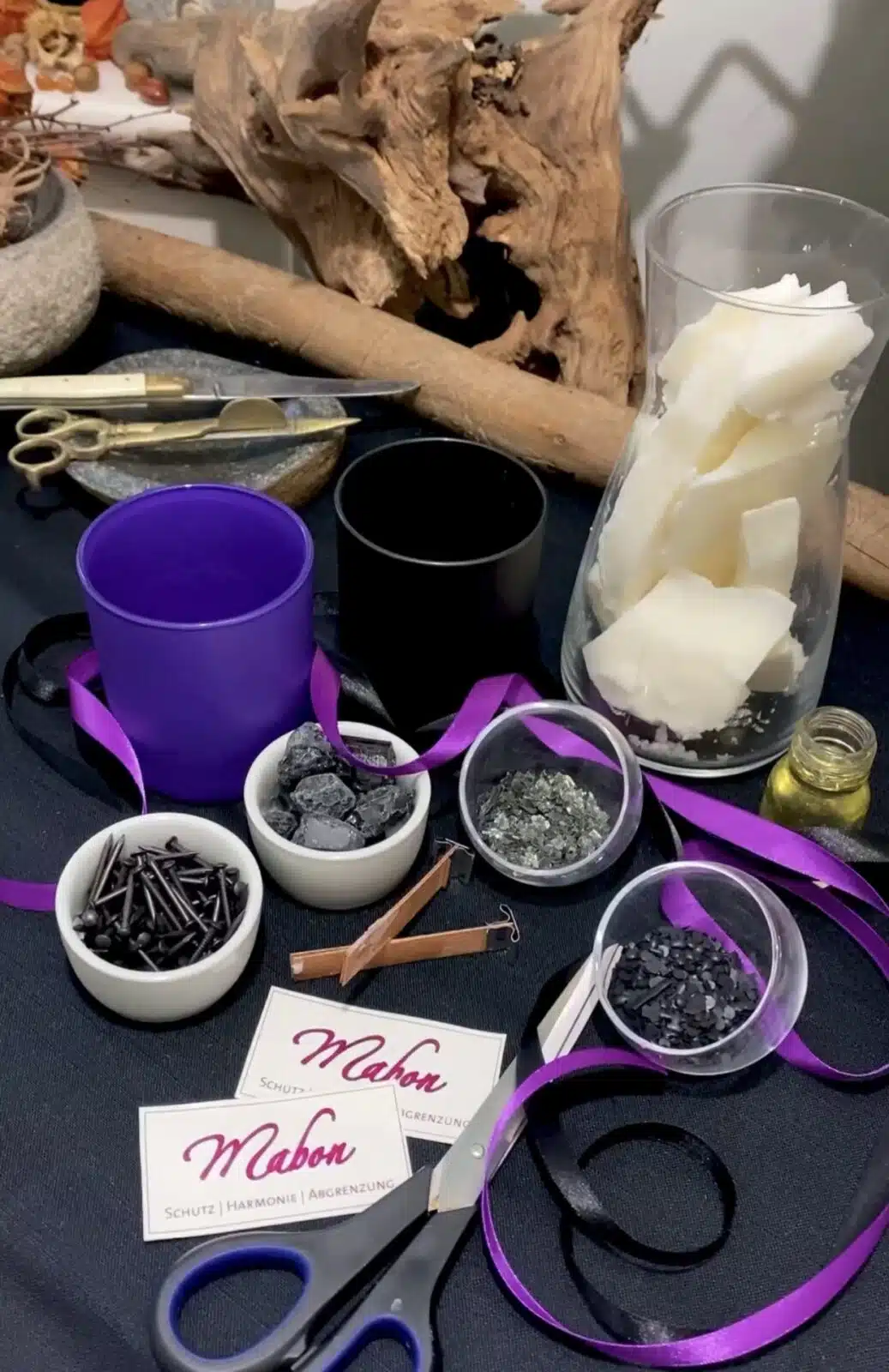 Mabon-Kerzen - Herstellung