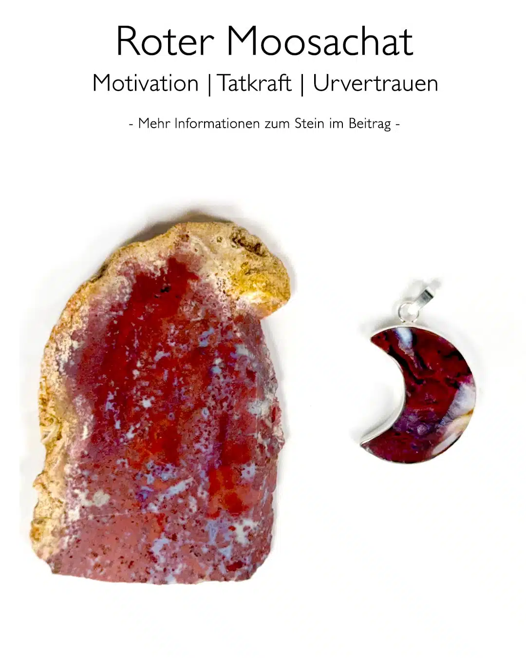 Roter Moosachat Ketten-Anhänger