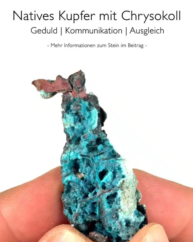 Natives Kupfer mit Chrysokoll