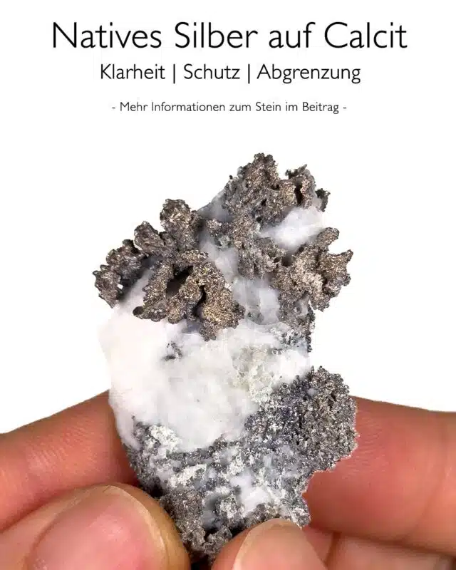Natives Silber auf Calcit - Wirkung