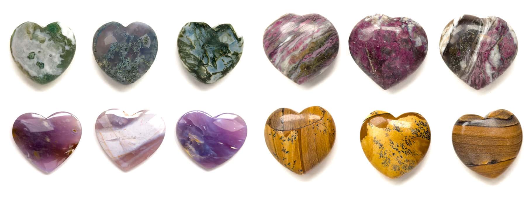 Neue Anhänger in Silberfassung, Scheibensteine und Herzen sind ab jetzt im Webshop verfügbar!