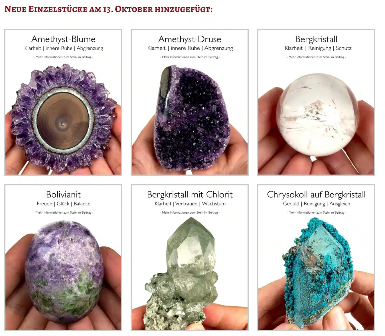 250 neue Kraftstein-Einzelstücke mit Rundum-Video!