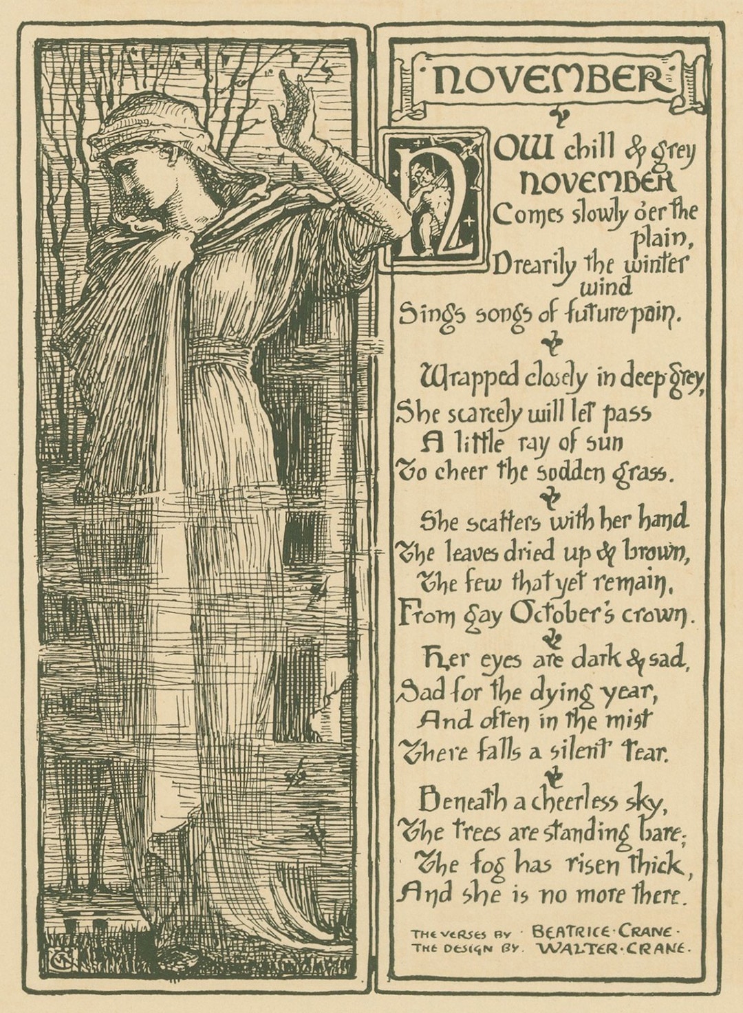 Frau November - Walter Crane