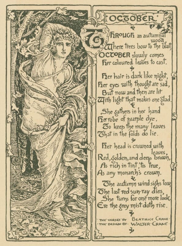 Frau Oktober - Walter Crane