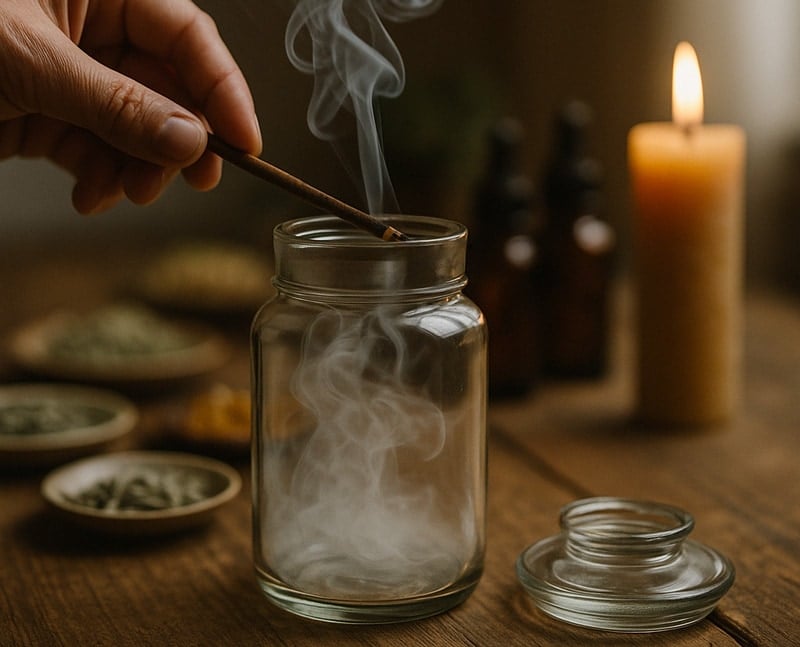 Praktisch mit Räucherstäbchen