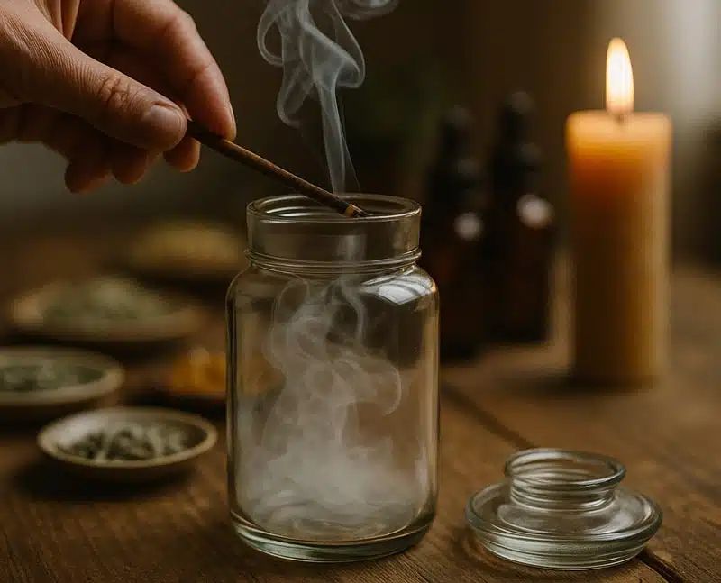 Praktisch mit Räucherstäbchen