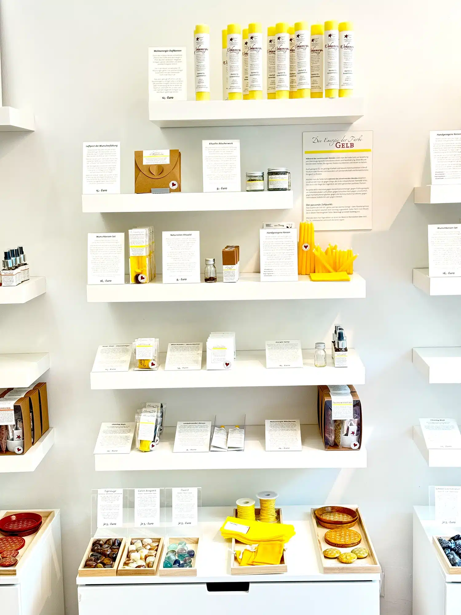 Produktregal Gelb