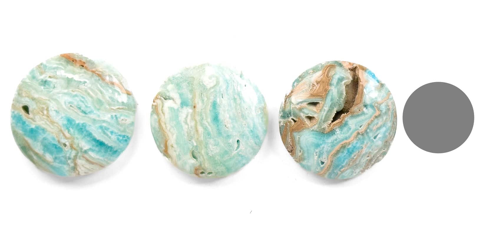 Scheibenstein Blauer Aragonit Kraftstein