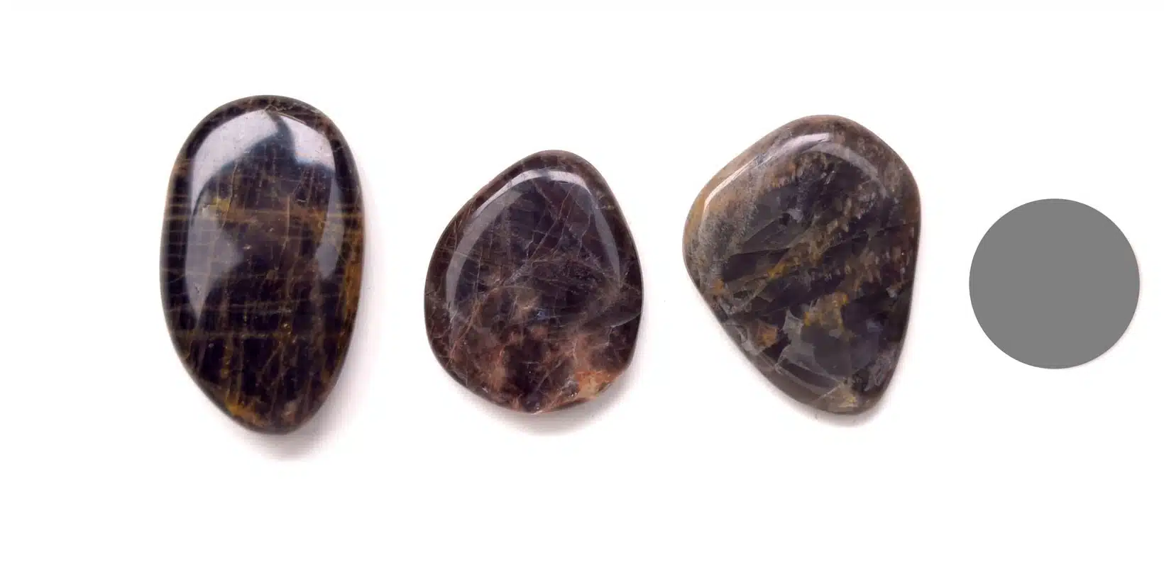 Anwendung und Wirkung von schwarzem Mondstein Scheibenstein Schwarzer Mondstein