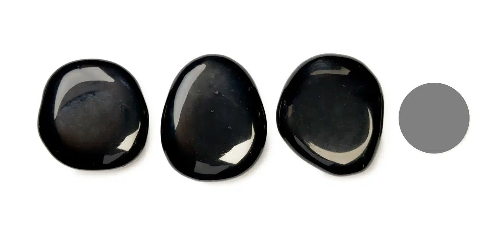 Scheibenstein Schwarzer Obsidian