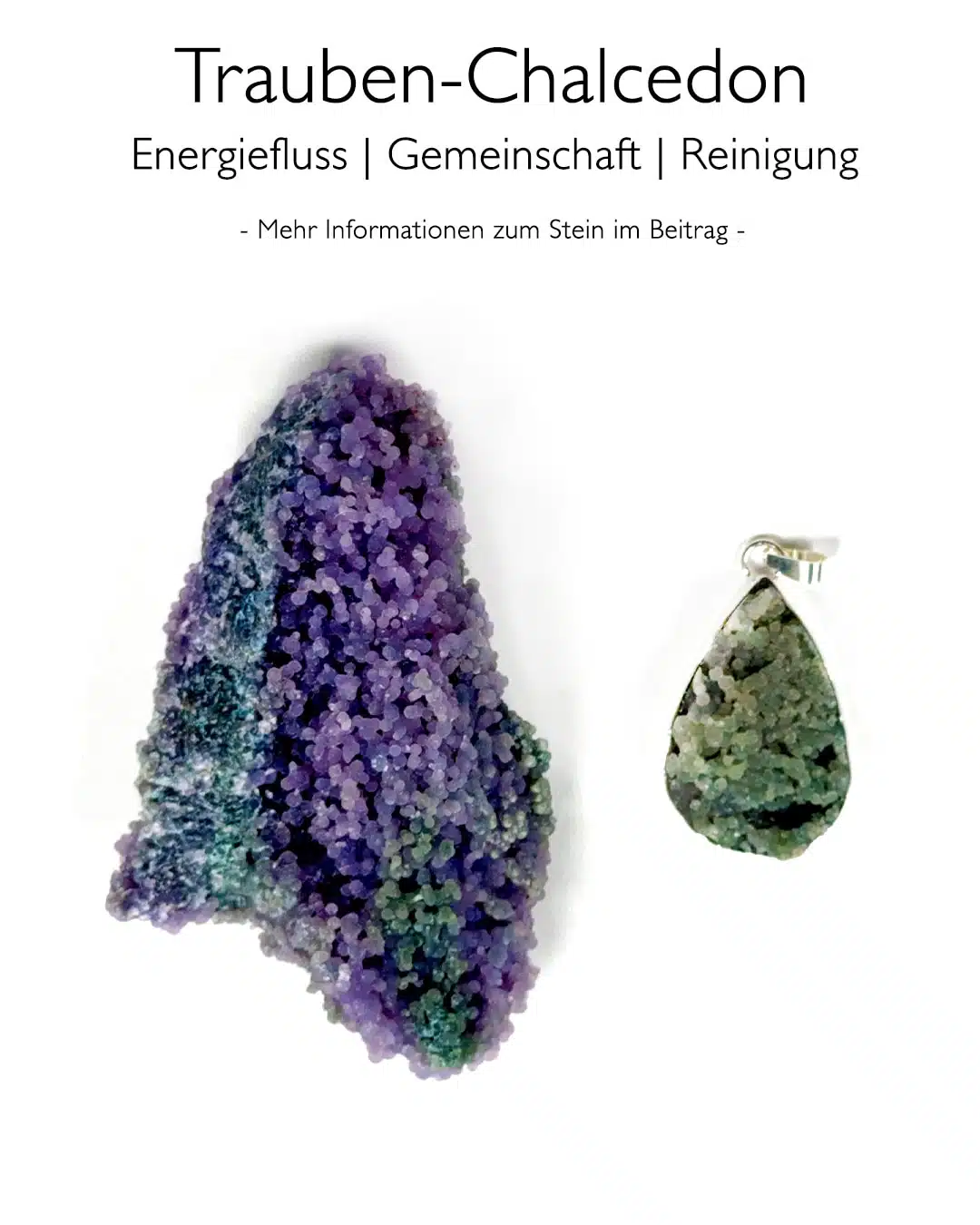 Trauben-Chalcedon Ketten-Anhänger