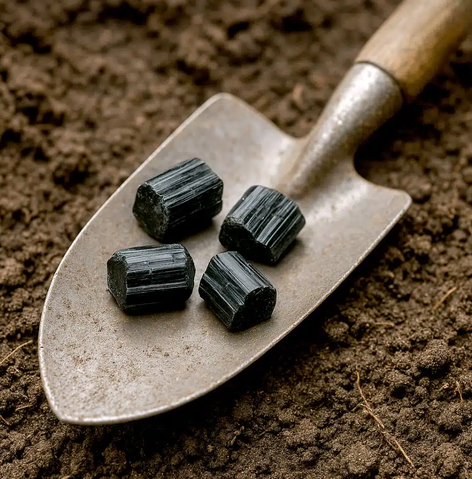 Turmaline im Garten vergraben