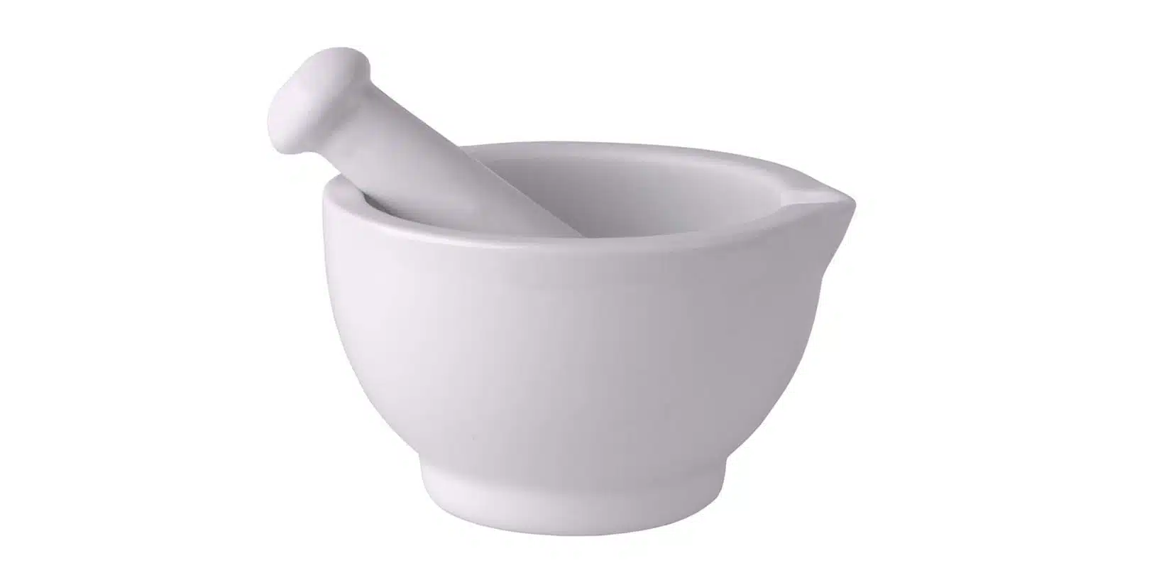 Mörser aus Porzellan